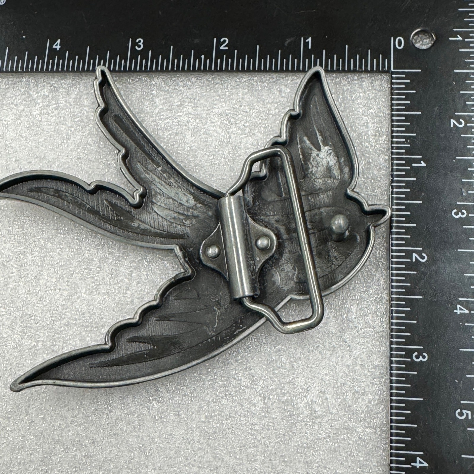 Black Bird Belt Buckle Swallow Flying Wings Metal Western Cowboy Biker