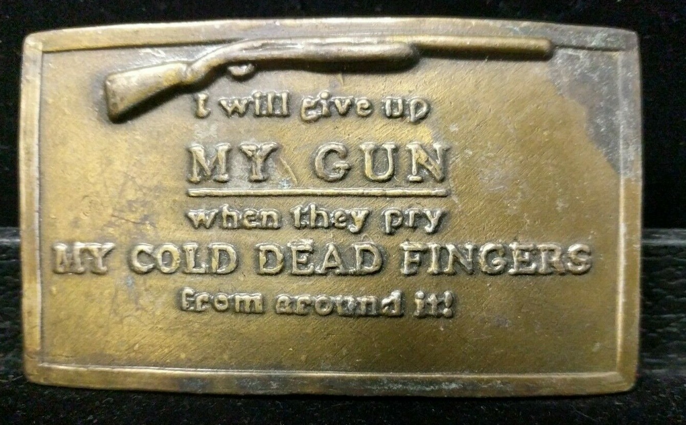 pGreat/Fun/Fashionable Belt Buckle Will Give Up My Weapon When Dead Lot B4-4-17-