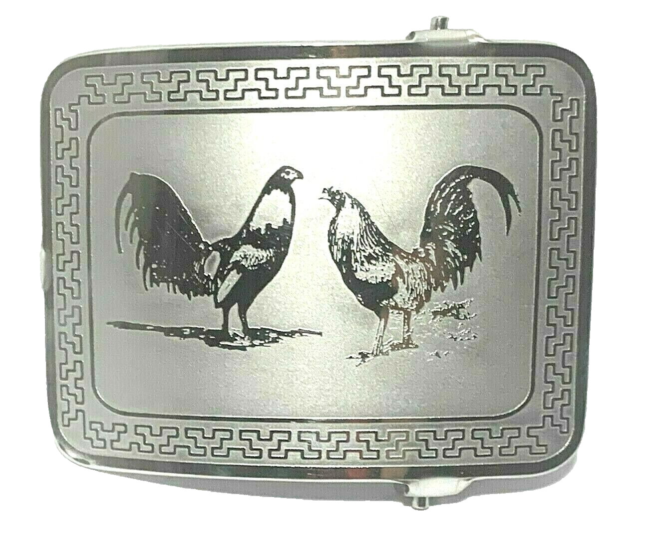 MEXICAN CHARRO WESTERN BELT BUCKLE. HEBILLA CHARRA GALLO. HEBILLA VAQUERA RODEO