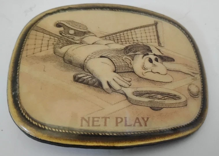 Belt Buckle Tennis Themed Humorous Belt Fits 1.5&Prime; Width Belt