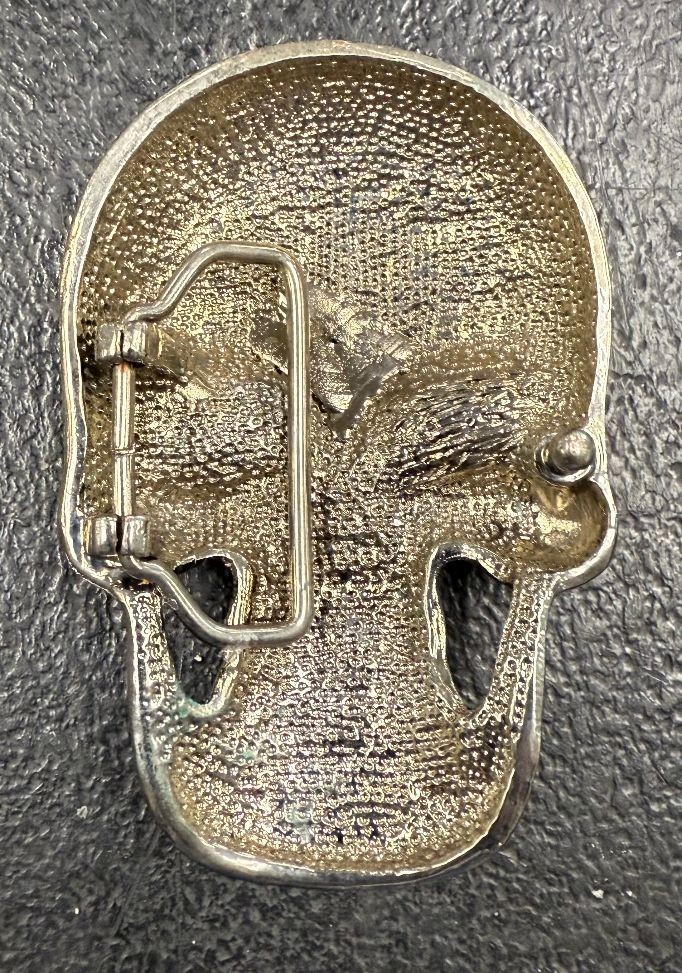 🔥Metallic Skull Belt Buckle – Cracked Surface Design | Edgy, Artistic