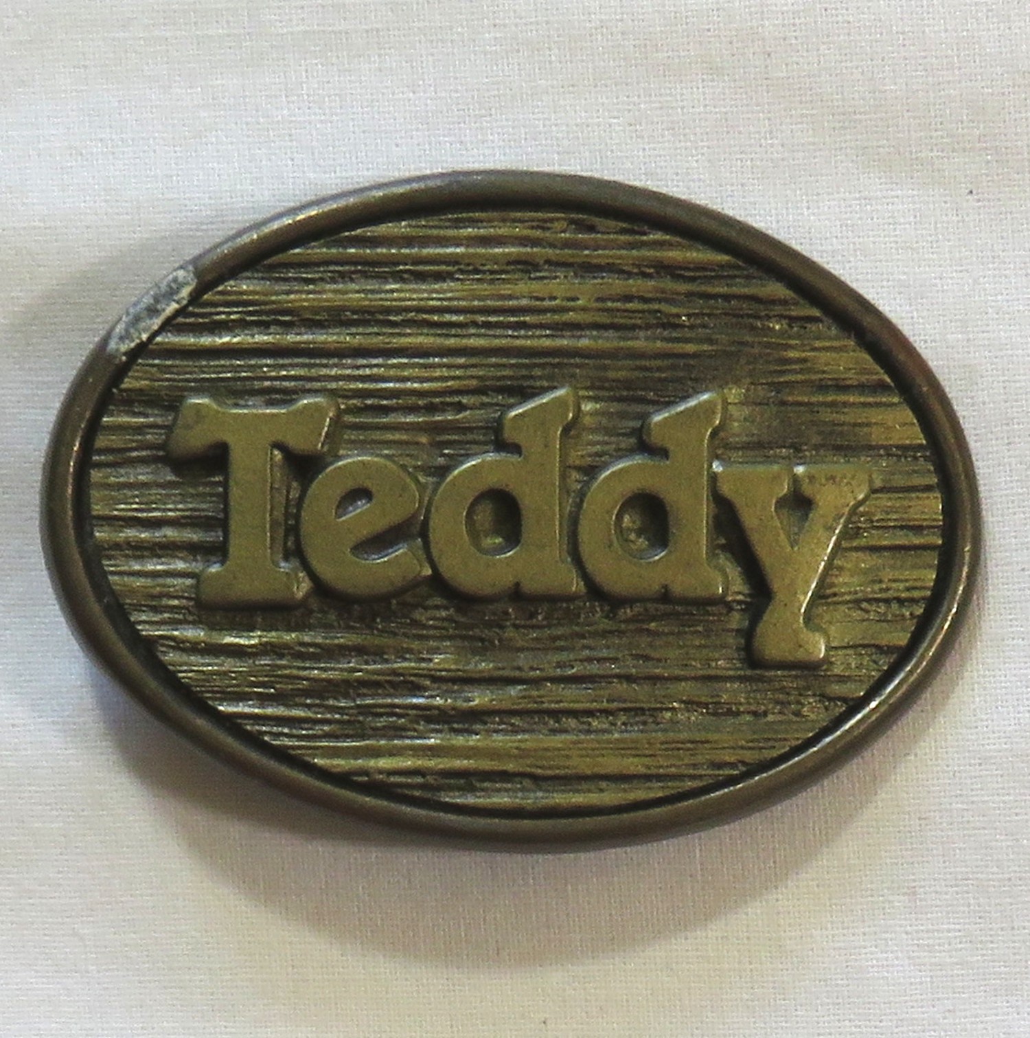 Vintage Belt Buckle 1980&rsquo;s Oden USA Mens Name Teddy
