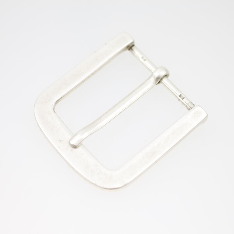 Antique Silver Rectangular Pin Buckle Holds 4cm Belt