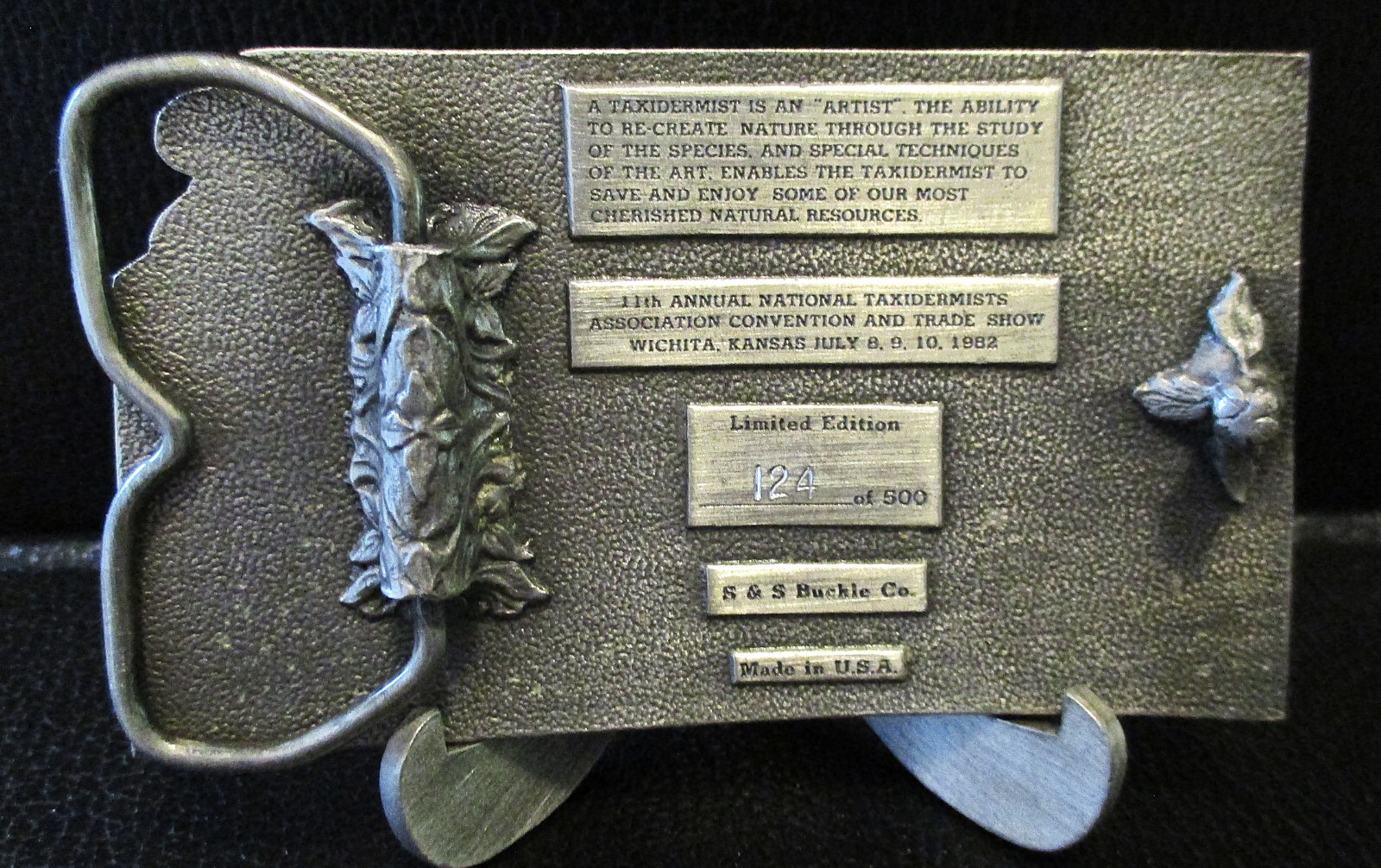 National Taxidermist NTA 11th Convention Show Wichita Kansas Turkey Belt Buckle