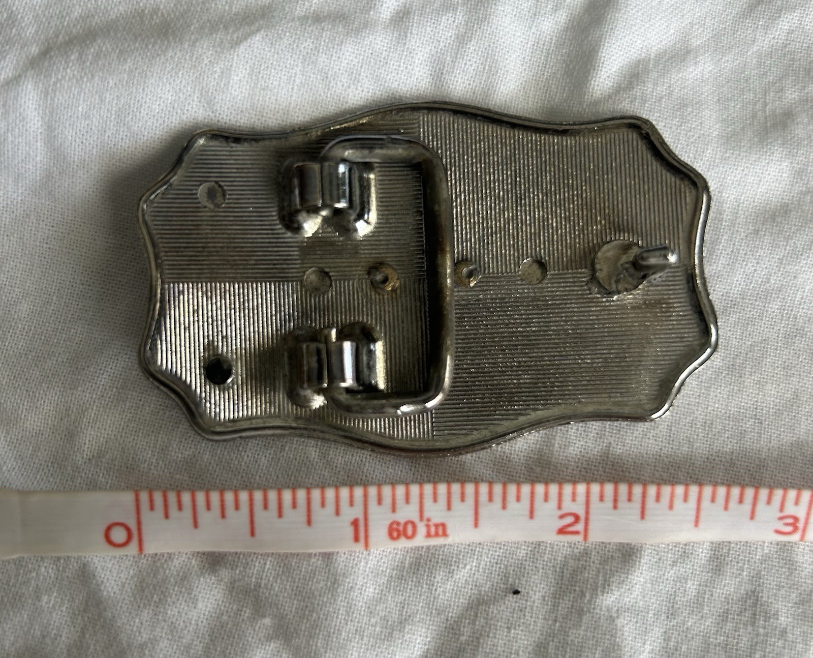 Silver Western Horse Head Floral Engraved Belt Buckle Mens Fits 1.5in