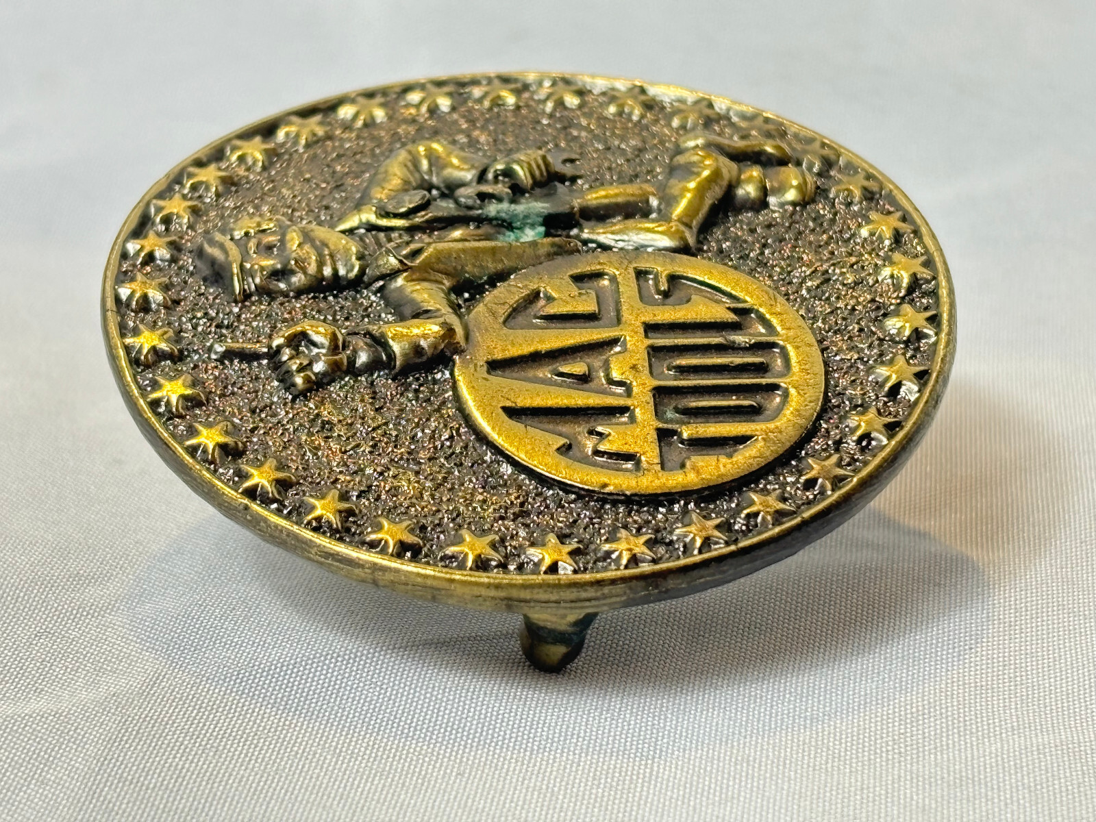 VTG Mac Tools Belt Buckle Round Western Style Ltd Edt Great American Buckle Co
