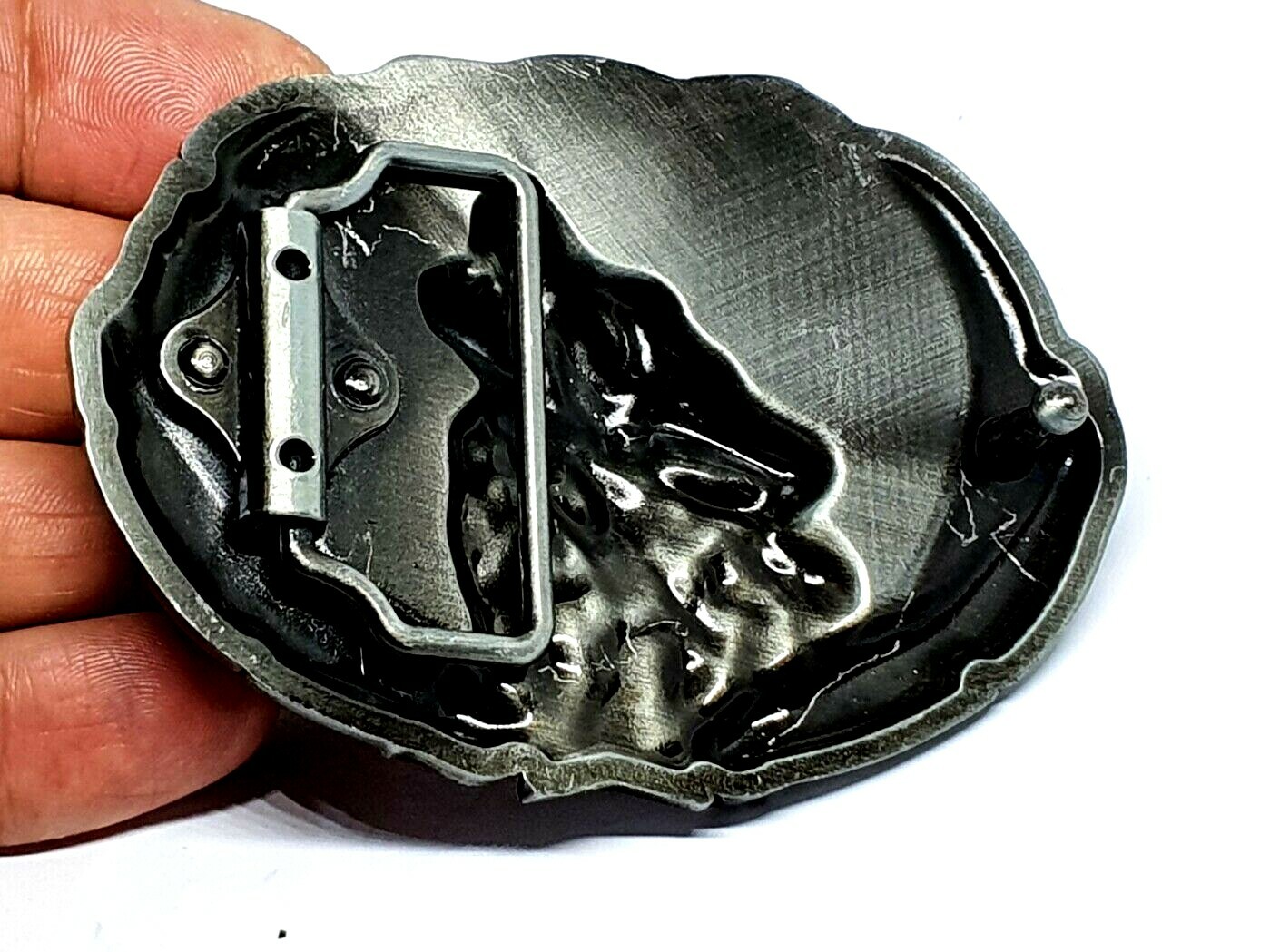 Belt Buckle Howling Wolf Moon Feathers Fenrir For 40mm Belt Pagan Norse Viking