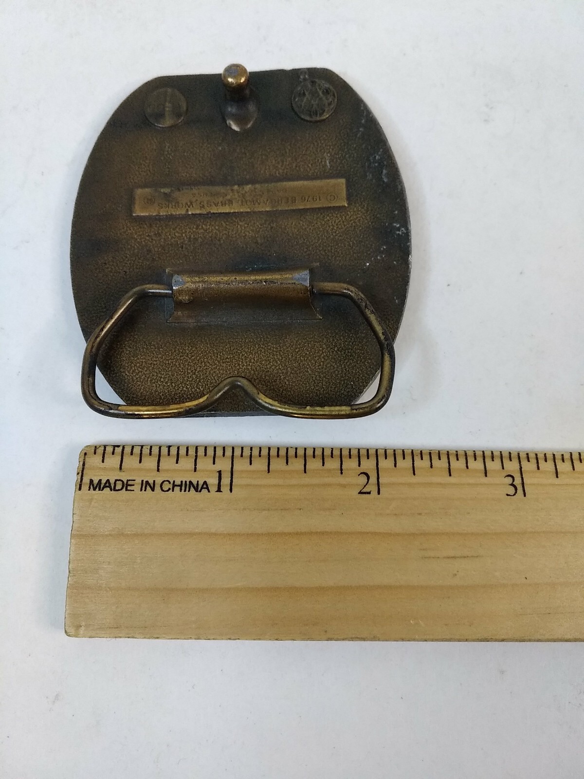 Vintage 4 Wheeling is More Than Just Driving Belt Buckle Bergamot Brass 1976