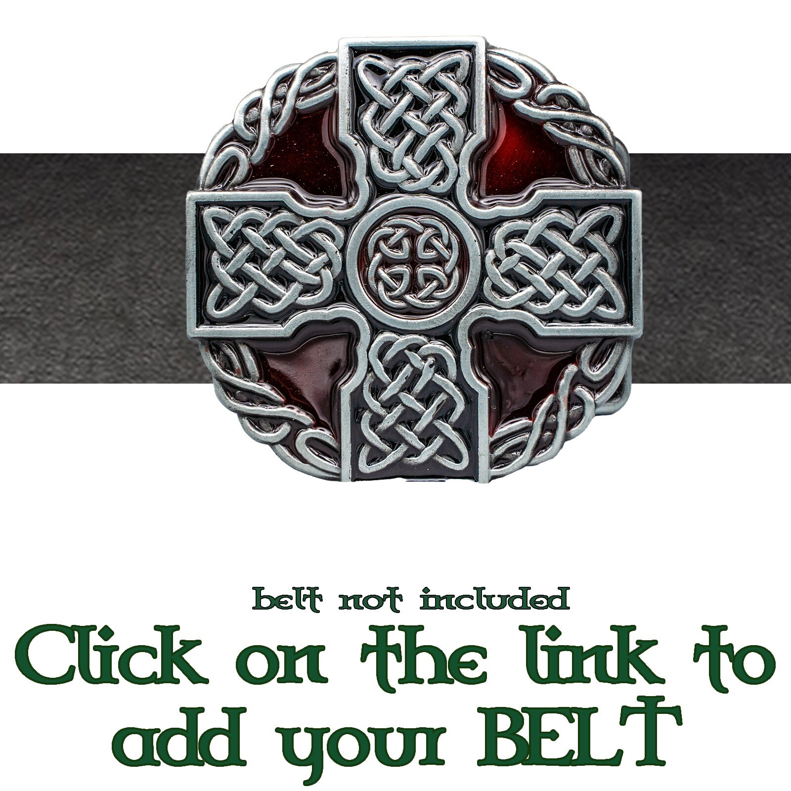 Celtic Cross Knotwork Belt Buckle Biker Metal Gothic Pagan Viking mjolnir