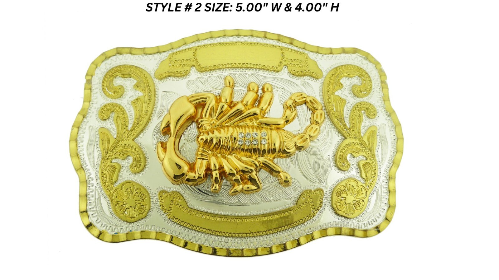 New Scorpion Belt Buckle Mens Gold Silver Metal Rodeo Cowboy Western Zodiac Sign