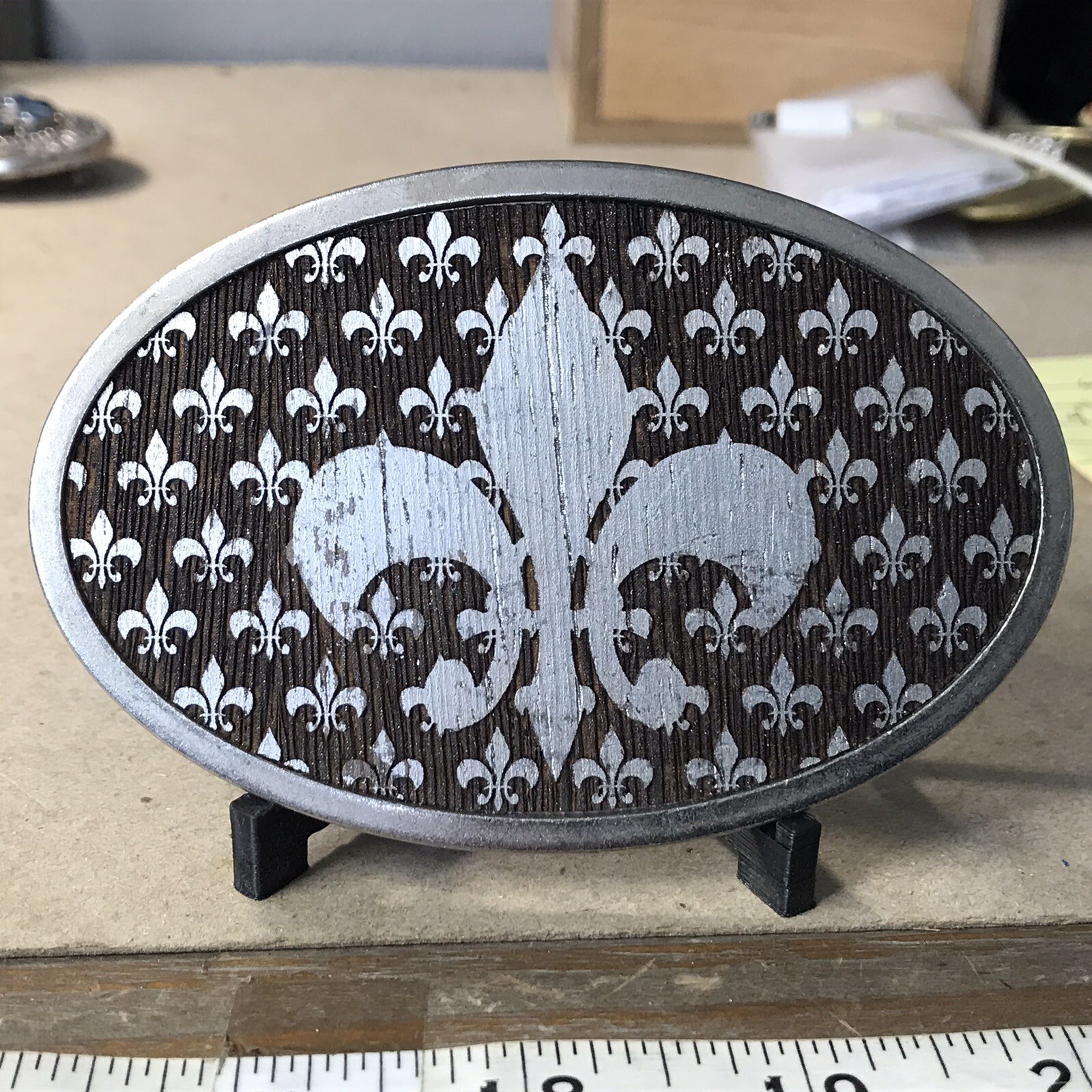 FLEUR DE LIS BELT BUCKLE BUCKLE DOWN BUCKLE ~B69~