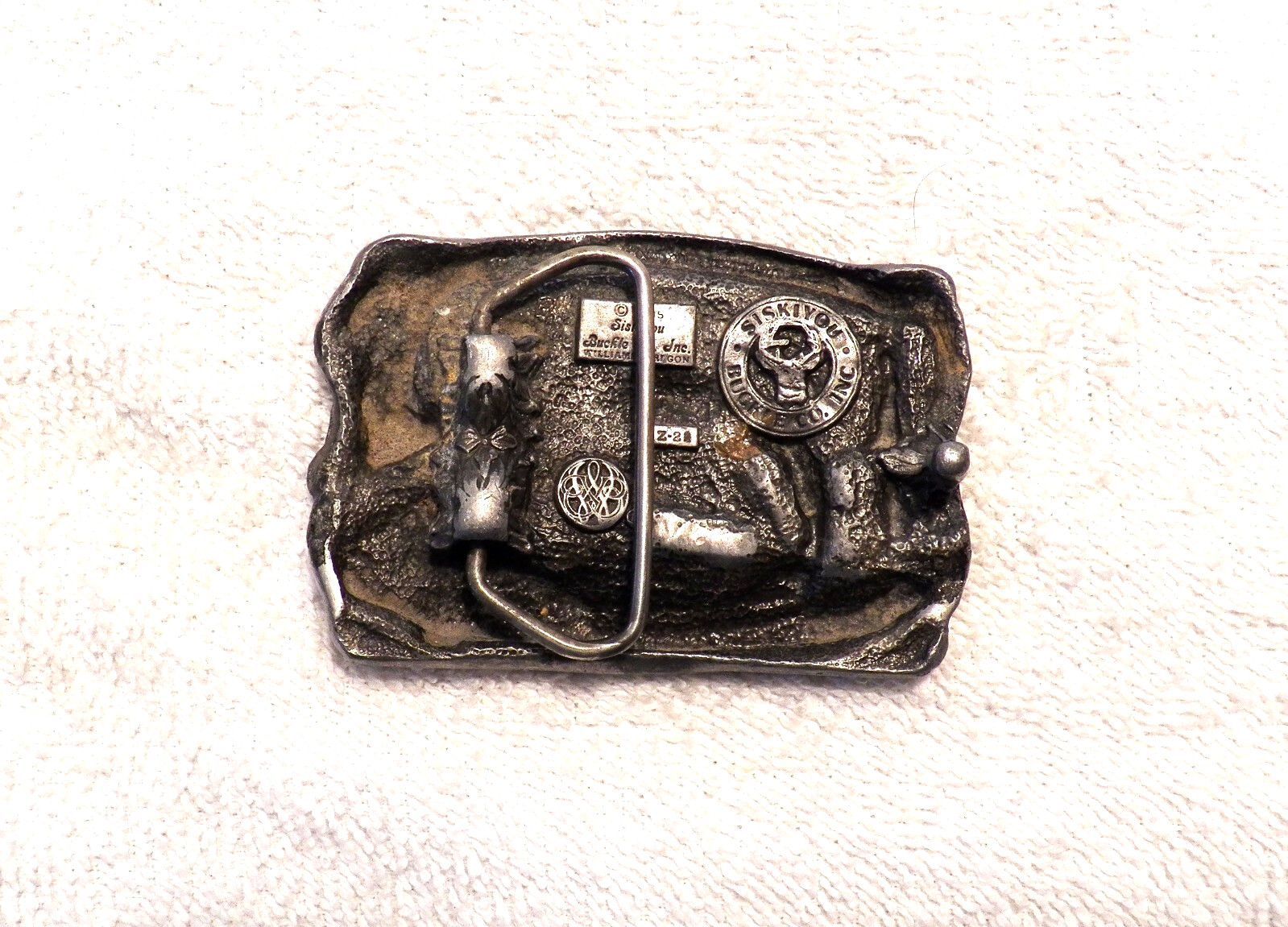 VINTAGE BELT BUCKLE CANADA NORTH AMERICAN COUNTRY WILD & WONDERFUL SISKIYOU BB10