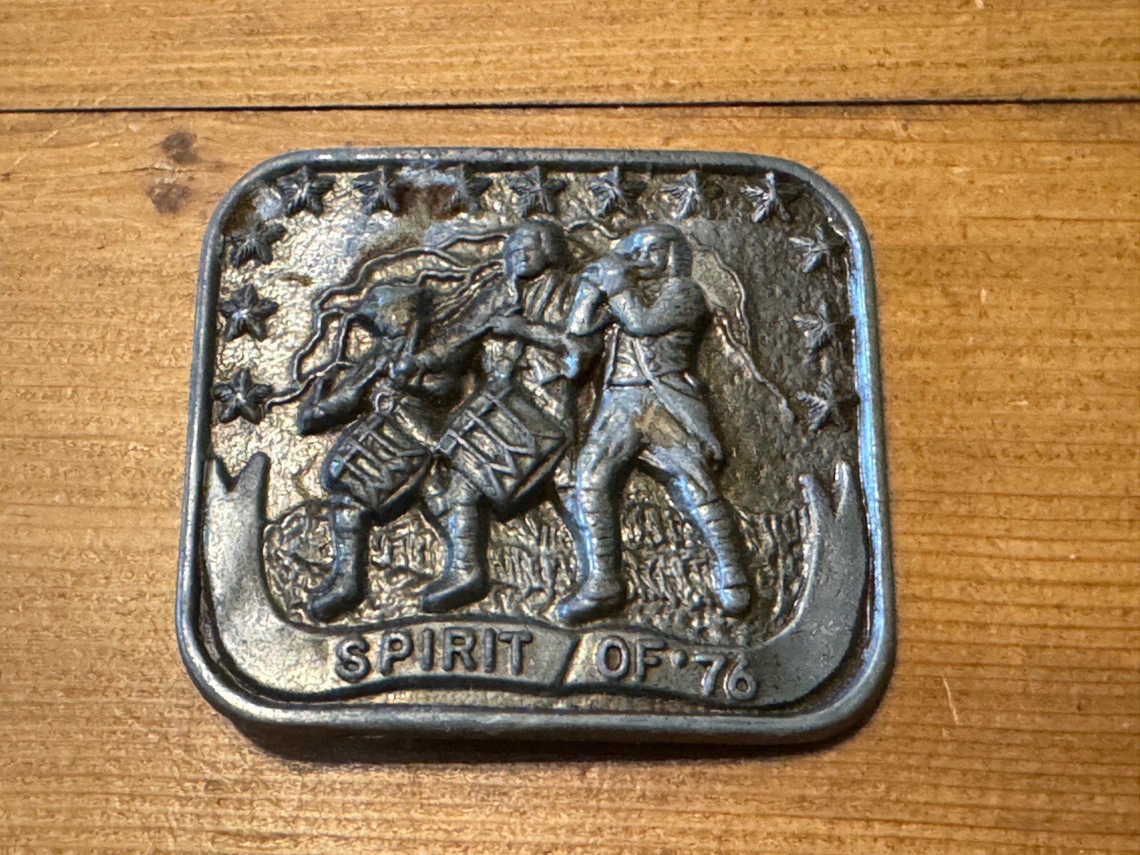 Vintage Spirit of &rsquo;76 American Revolution Patriotic Fife & Drum Belt Buckle