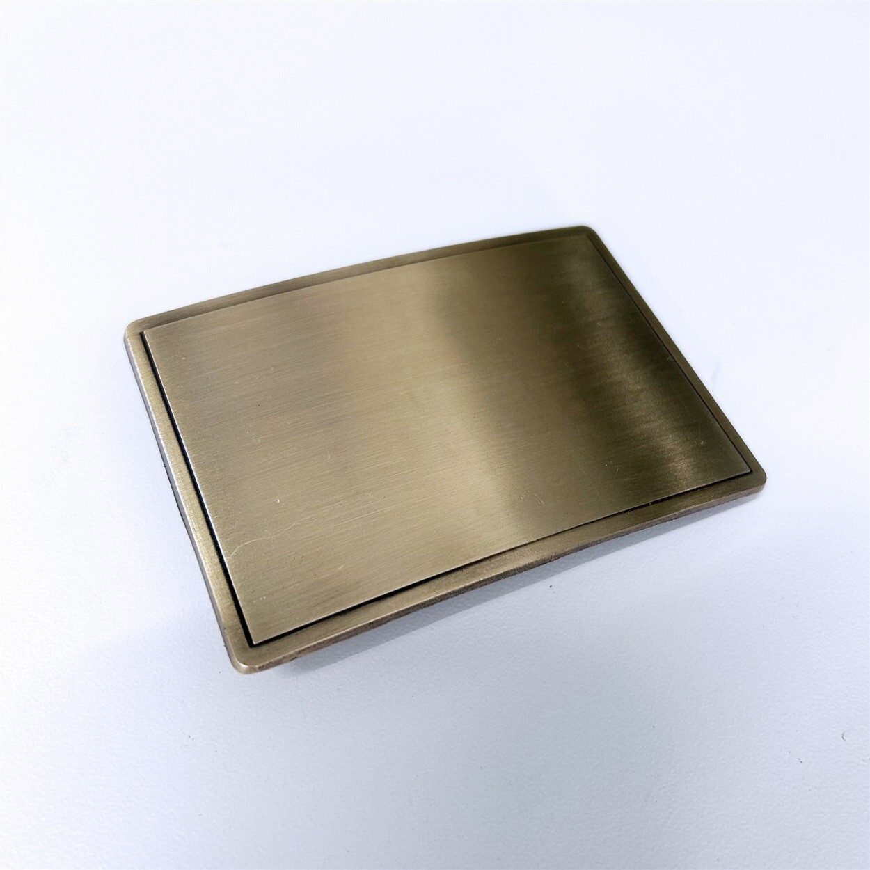 Antique Bronze Plated Rectangle Blank Belt Buckle For Engraving