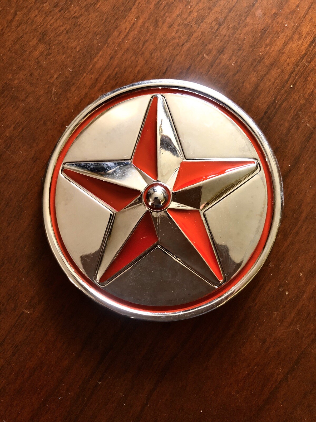 Round Red Star Pentagram Goth Punk Rock Gothic Metal Unisex Men’s Belt Buckle
