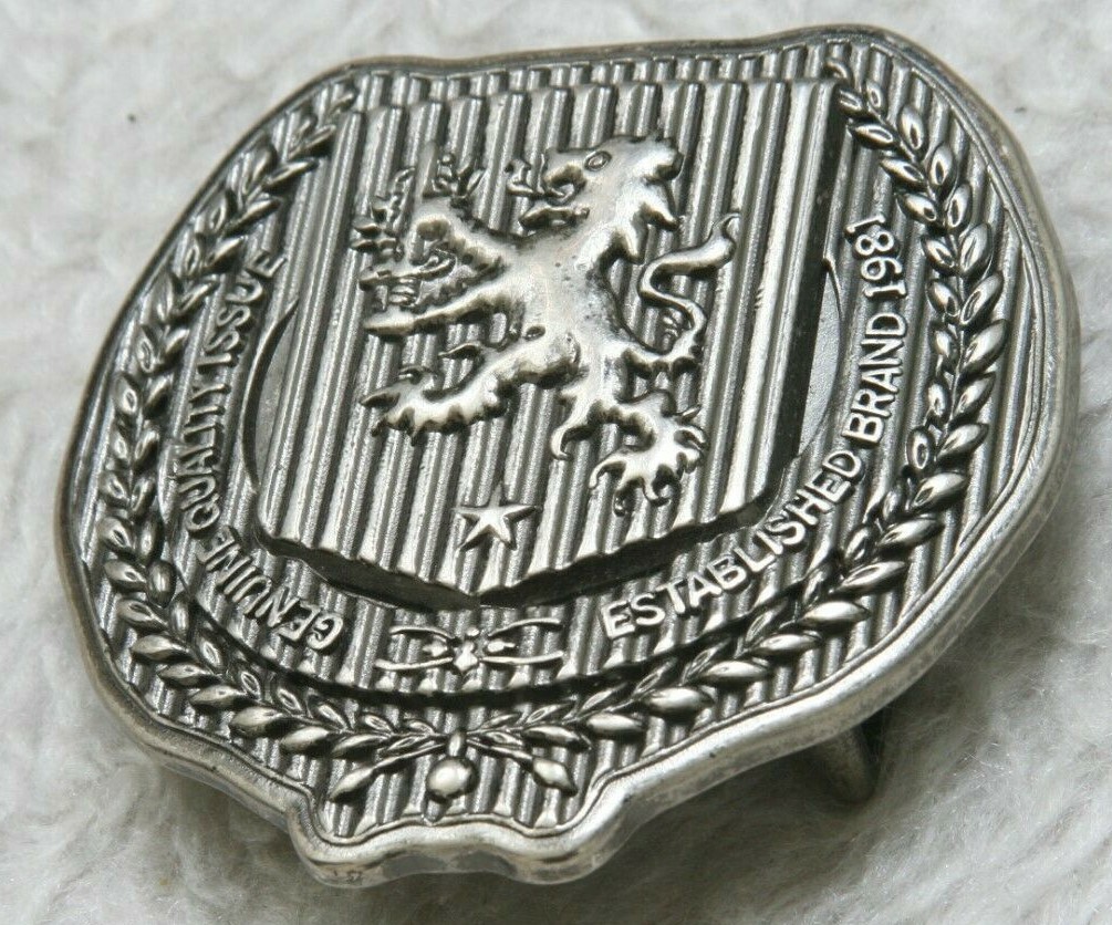 Belt Buckle Decorative Design Metal Est. 1981 Genuine Quality Issue Adult BB13