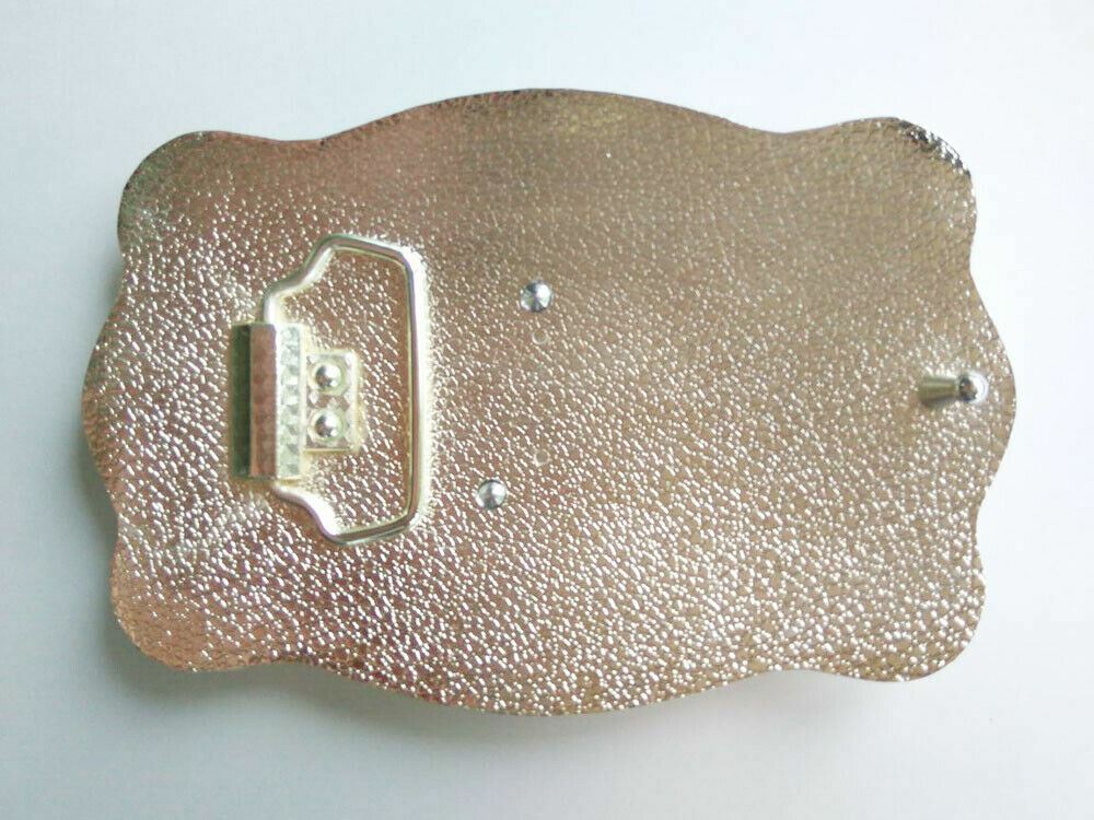 Initial « N » Letter Large Gold & Silver Rodeo Western Cowboy Metal Belt Buckle