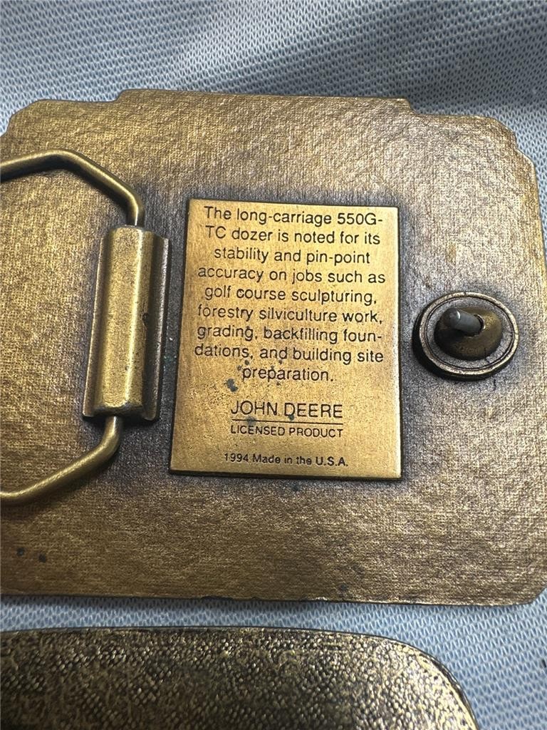 Three Vintage John Deere Belt Buckles