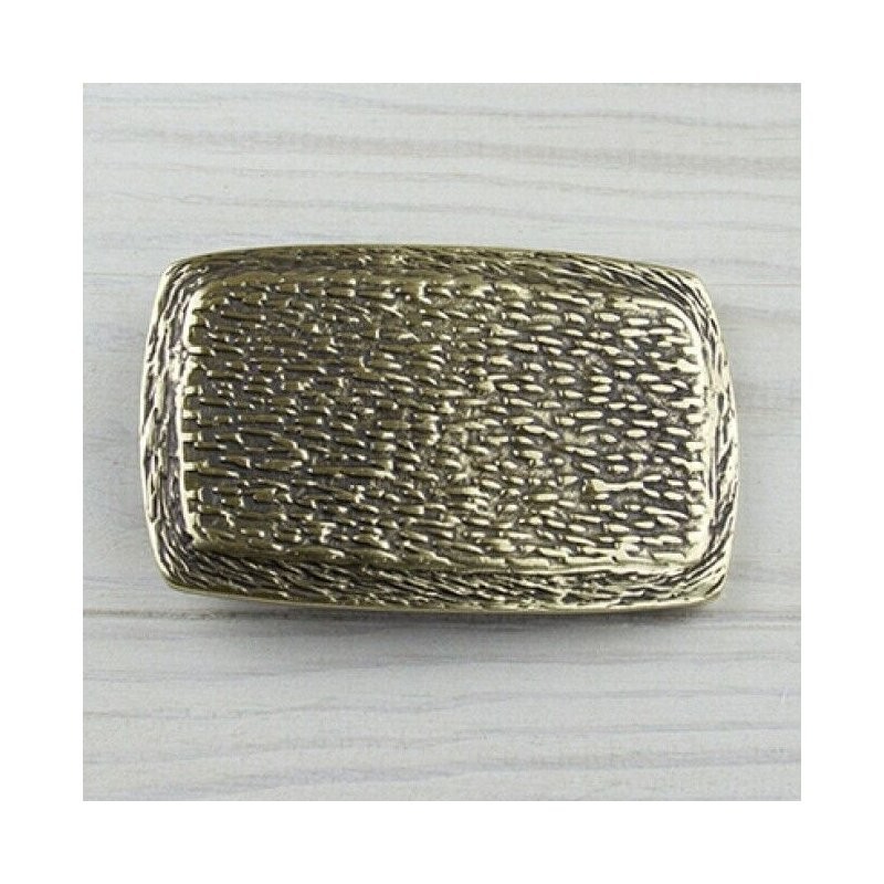 Scales Belt Buckle Rectangular Old Brass Vintage Look Solid Heavy Duty Metal