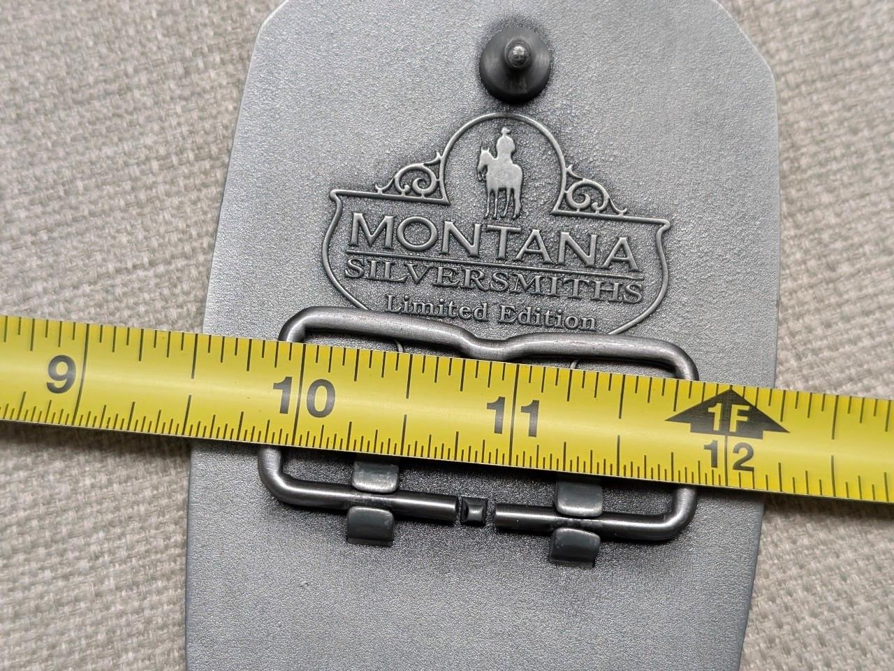 vintage MONTANA SILVERSMITHS belt buckle PENDLETON WHISKEY cowboy rodeo