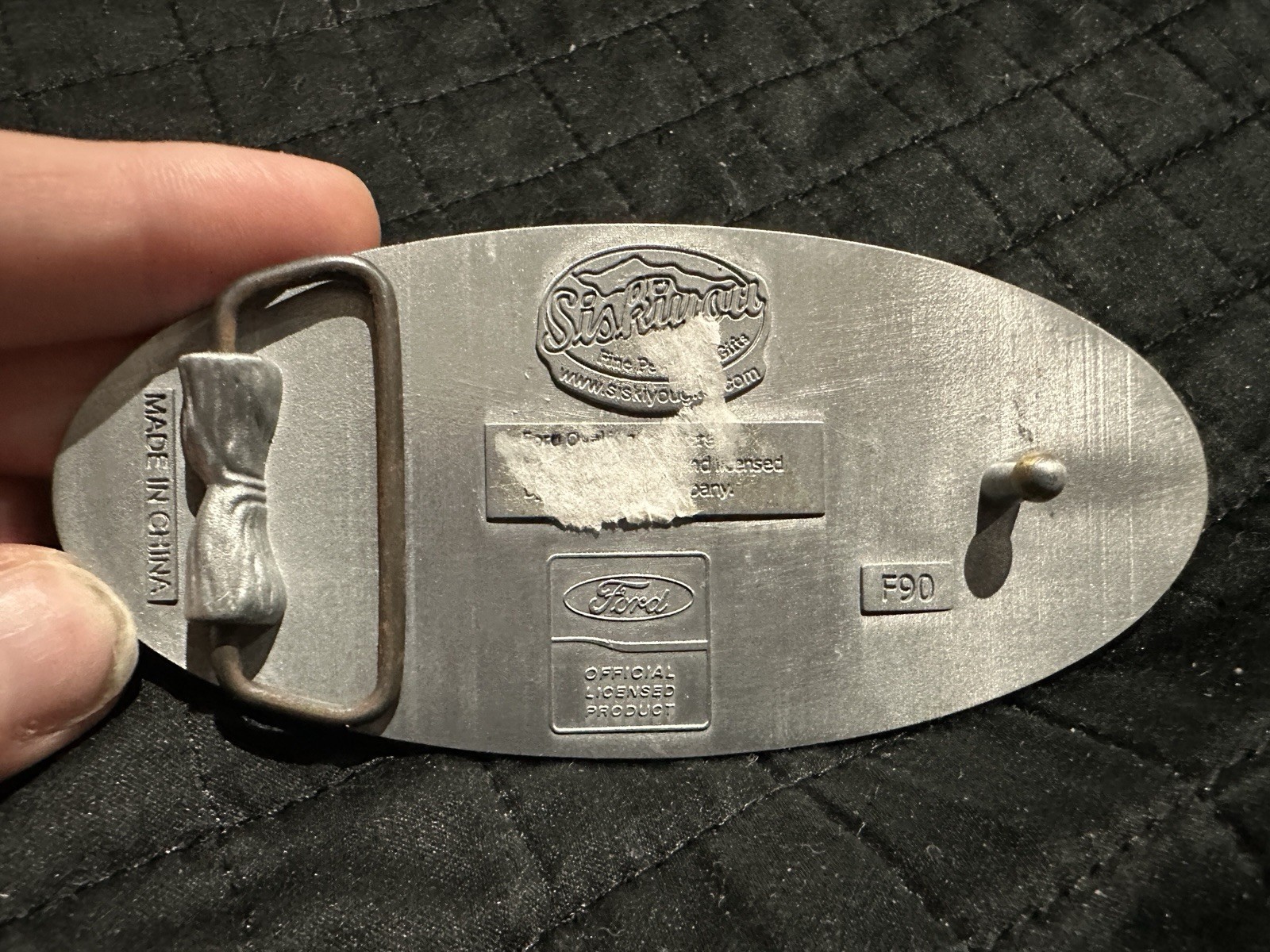 Ford Belt Buckle Blue/White Pewter Officially Licensed Product