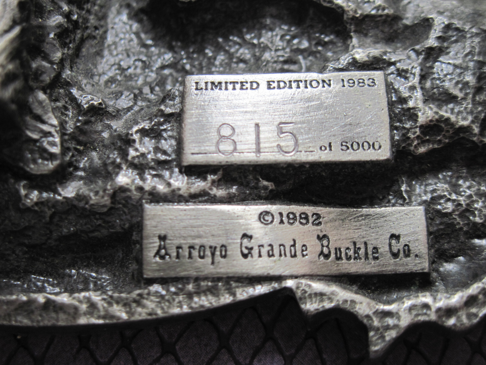 Vintage Arroyo Grande Buckle Co. Lmt&rsquo;d Ed « The Great Southwest » Belt Buckle 1983