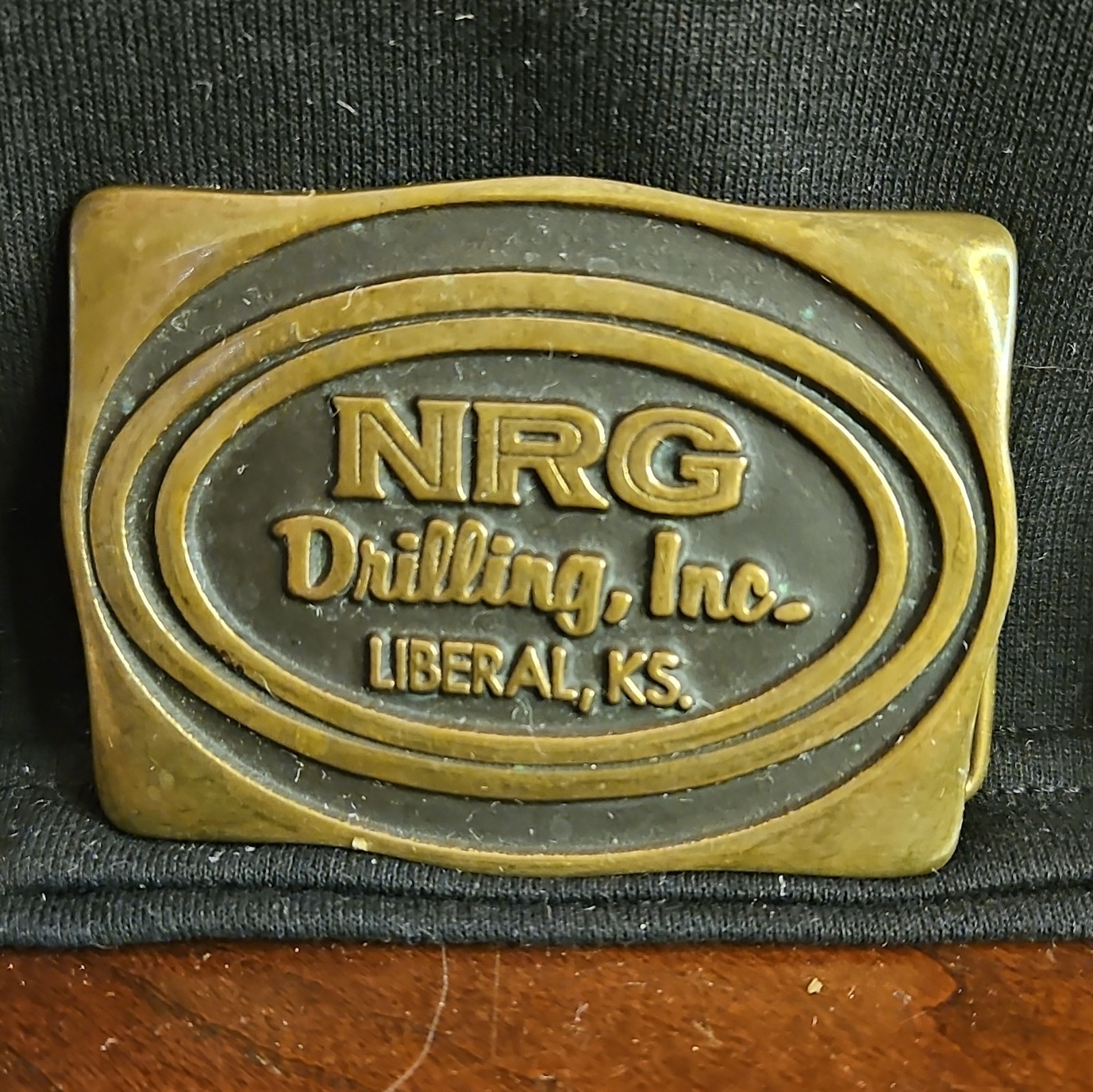 Anacortes Brass Works Ltd NRG Drilling Liberal KS Brass Western Buckles Lot of 3