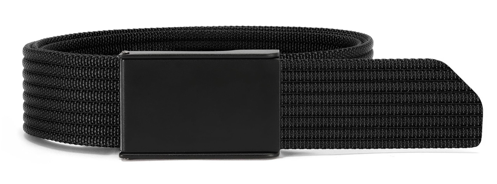 CHAOREN Mens Belt – 1.5&Prime; Nylon Webbing 57&Prime; (Fits Up to 50&Prime; Waist), Black