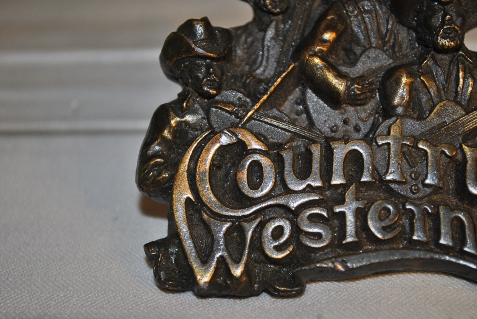 Country Western Band Belt Buckle Bergamot Brass Works 1981 Musicians Honky Tonk