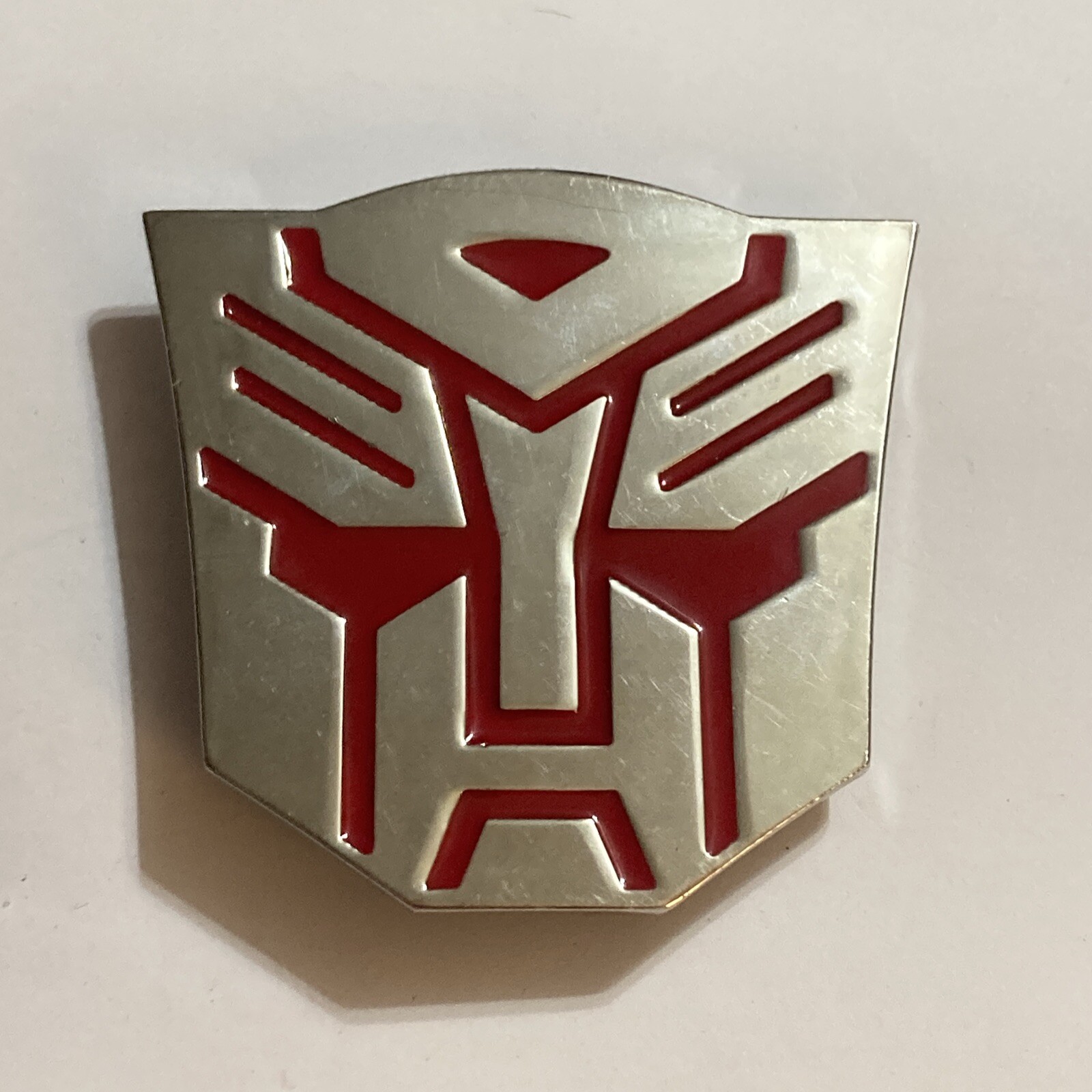 2008-2010 TRANSFORMERS METAL COLLECTIBLE BELT BUCKLE HASBRO Red Silver