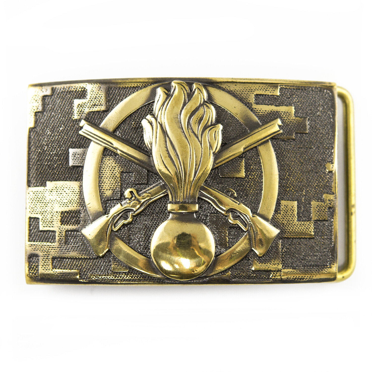 Infantry belt buckle, Handmade Ukrainian military Mechanized Forces brass buckle