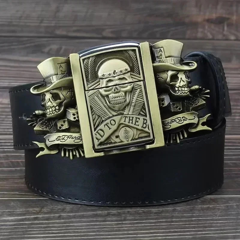 Creative Men&rsquo;s Belt Lighter Metal Belt Buckle Small Tool