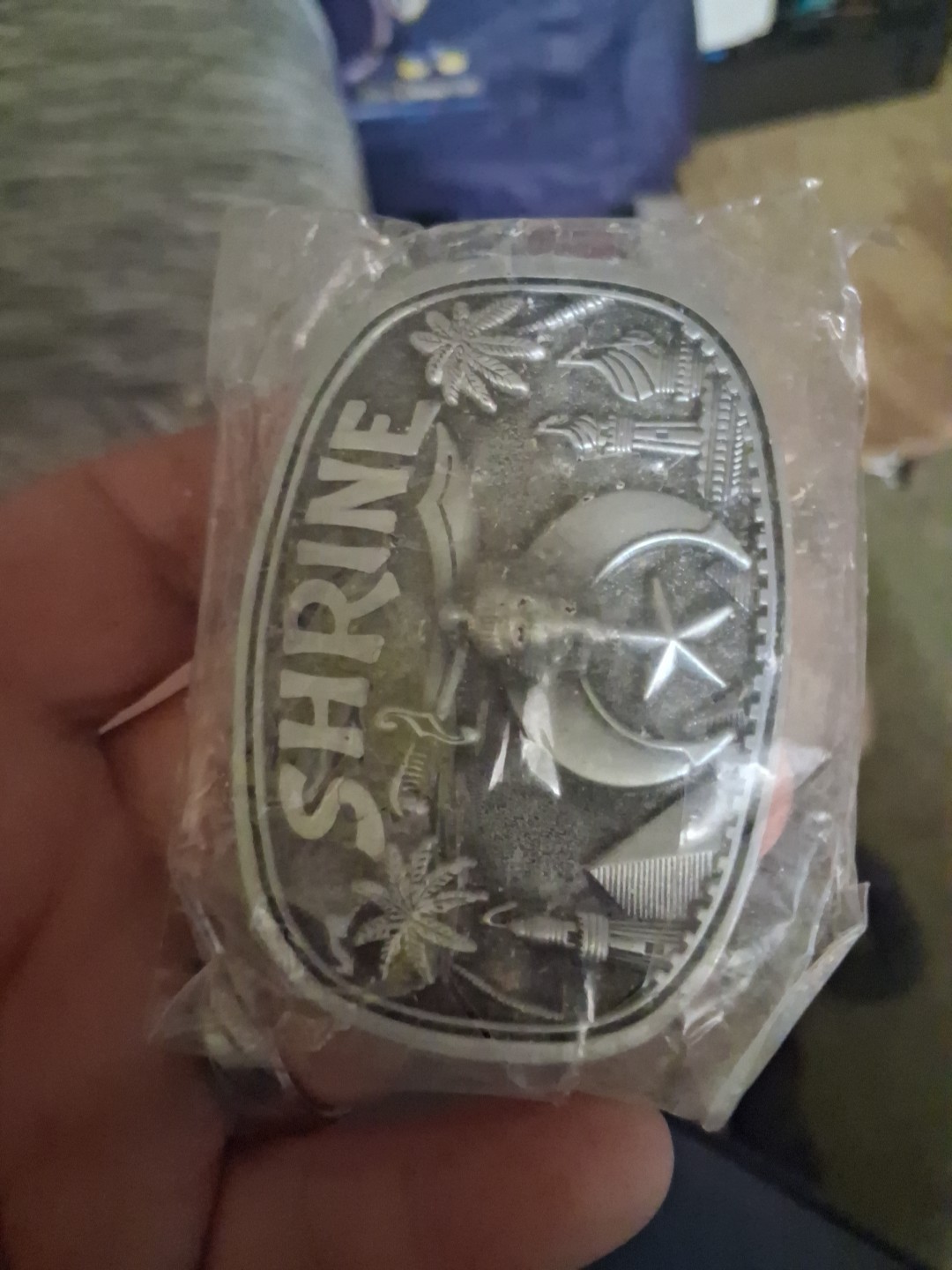 4031750 Shrine Belt Buckle Shriner Scimitar Crescent Star AEAONMS Hospital