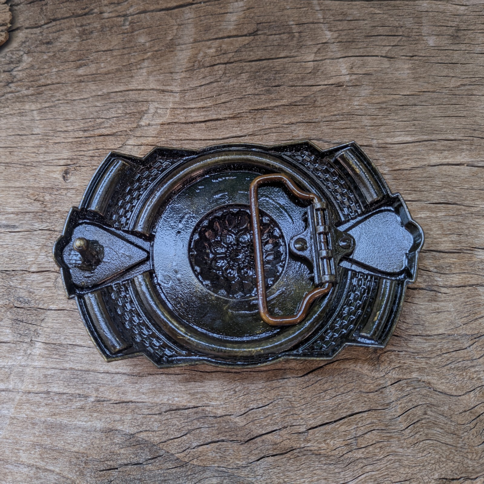 Boho Mens Belt Buckle Inlay Coral Flower Bohemian Style – Western Cowboy Buckle