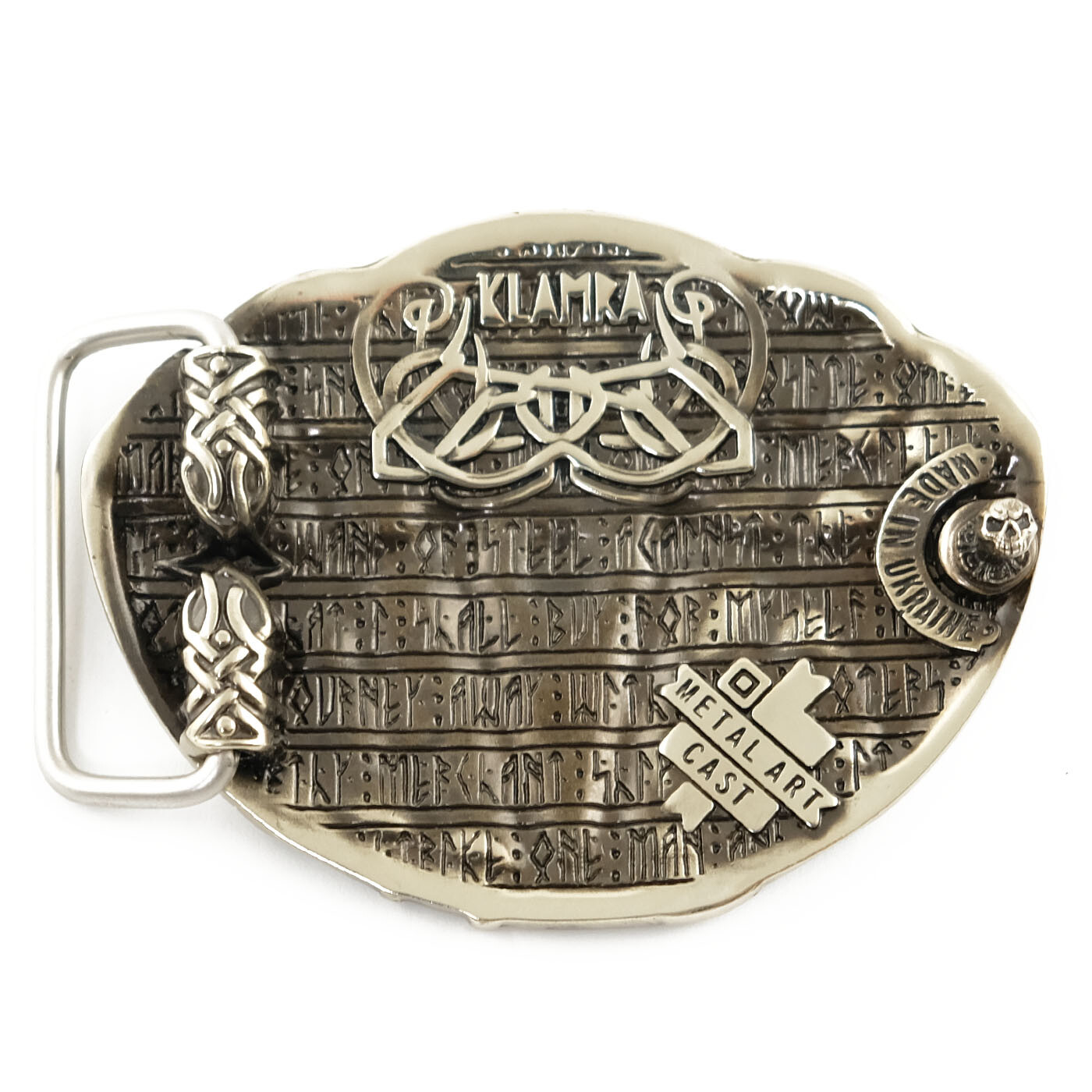 Tiwaz german silver belt buckle Old Norse Scandinavian Celtic Viking Pagan runic