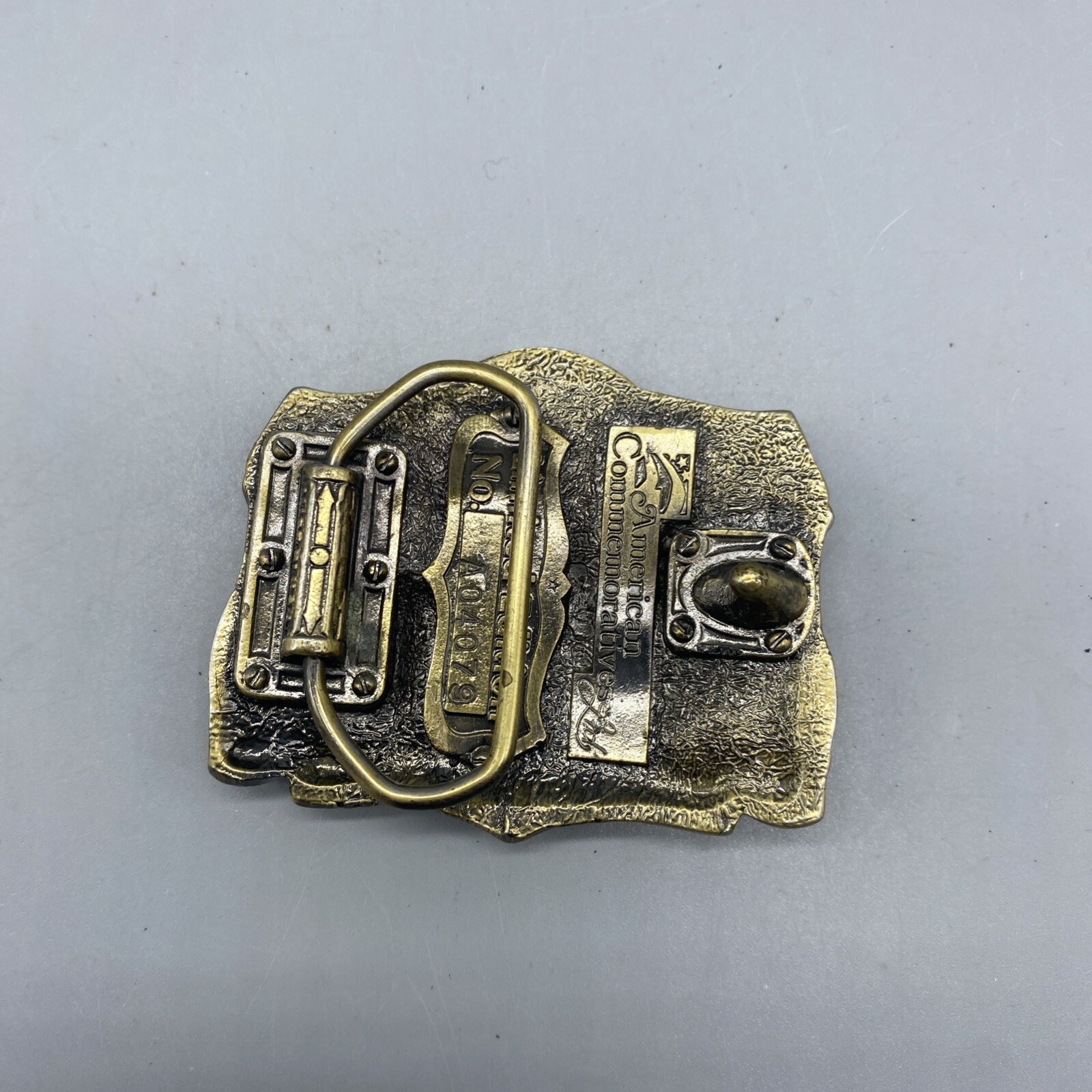 Commemorative 200 Years American Presidency Belt Buckle Solid Brass Red White