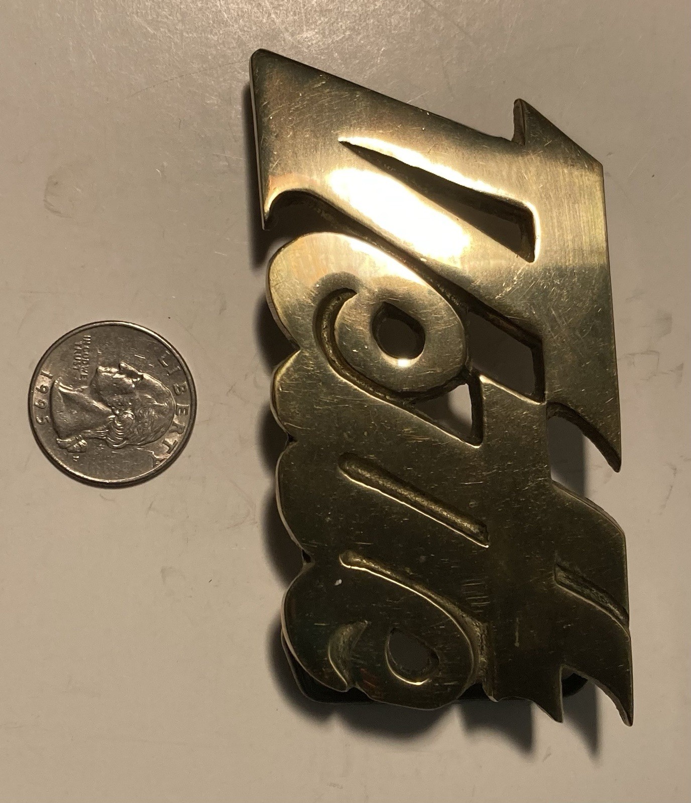 Vintage Corvette Solid Brass Logo Belt Buckle Fits 1.5in #4073