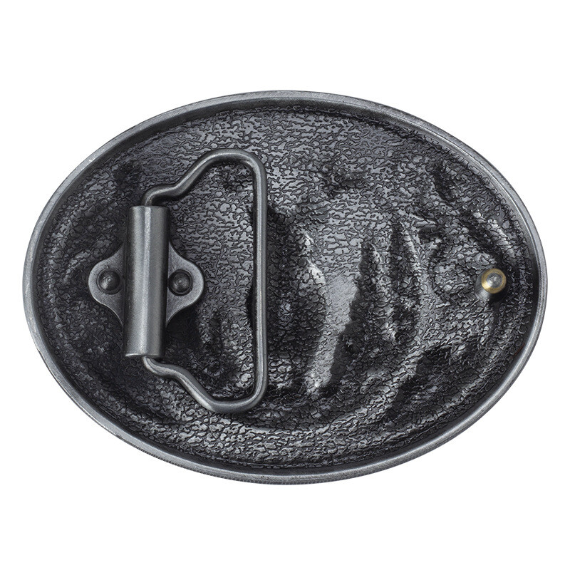 Deer leather buckle Western cowboy motorcycle riding belt buckle