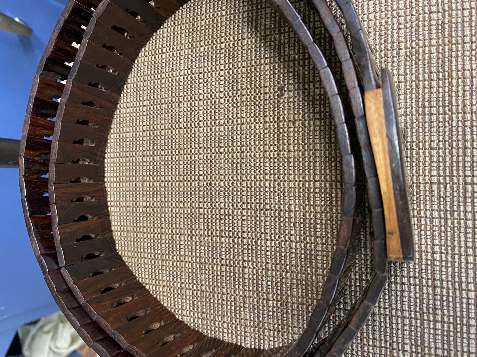 Wood belt buckle: brass / Pearl Ship Buckle 47”