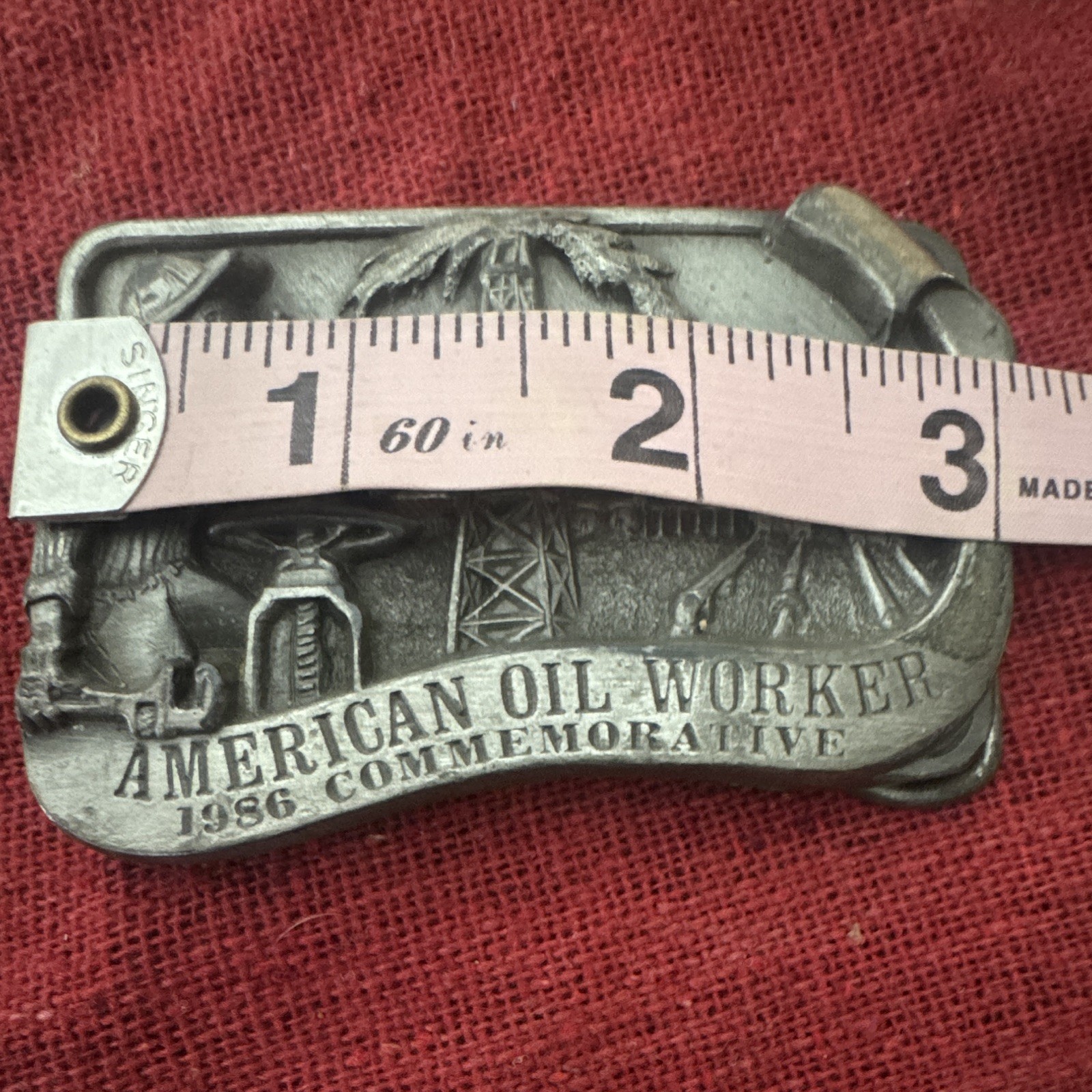 Arroyo Grande Buckle Co American Oil Worker 1986 Belt Buckle LE #361/5000 1.5&Prime;
