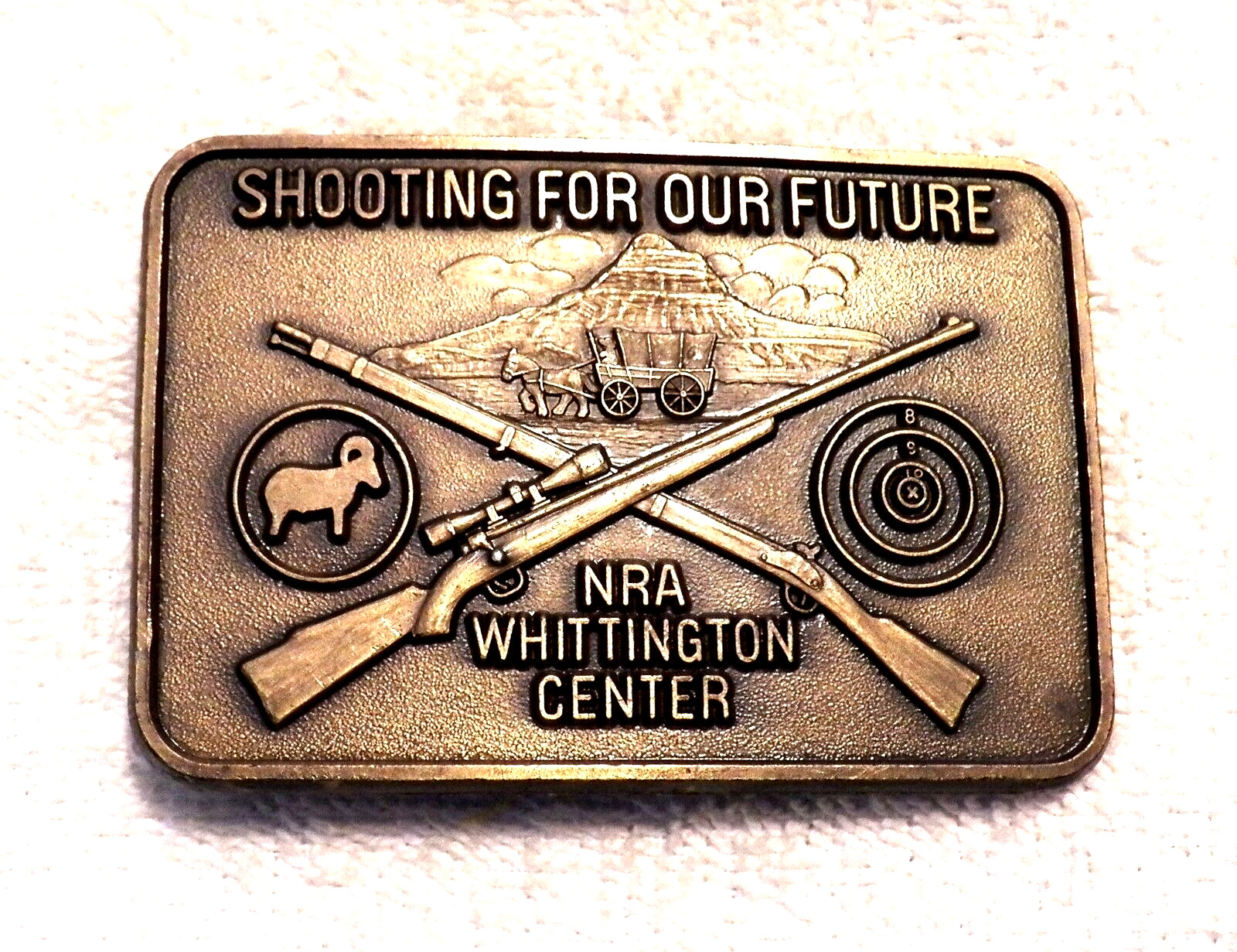 CLASSIC BELT BUCKLE NRA WHITTINGTON CENTER RIFLES SHOOTING FOR OUR FUTURE BB12
