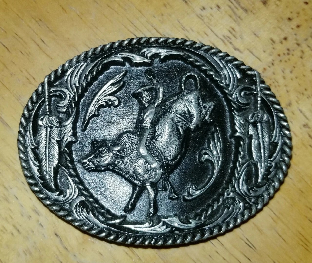 SISKIYOU BELT BUCKLE BULL RIDER COWBOY WESTERN RODEO 1995 USA
