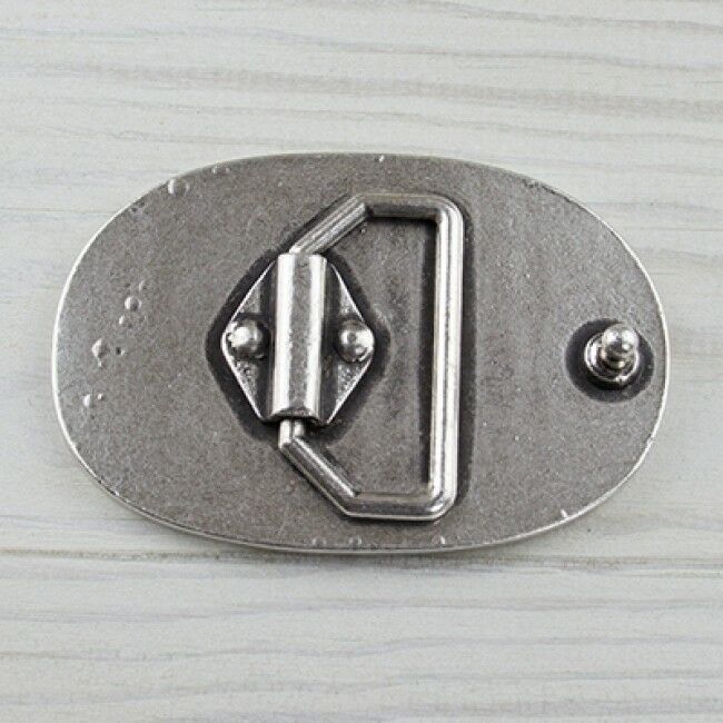 Gürtelschnalle Silber Mauern Vulkan Muster Riss Holz Buckle Belt Wechselschließe