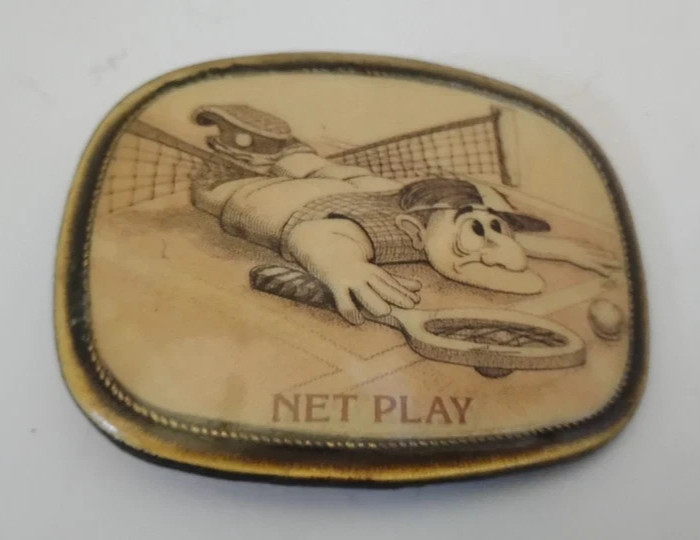 Belt Buckle Tennis Themed Humorous Belt Fits 1.5&Prime; Width Belt