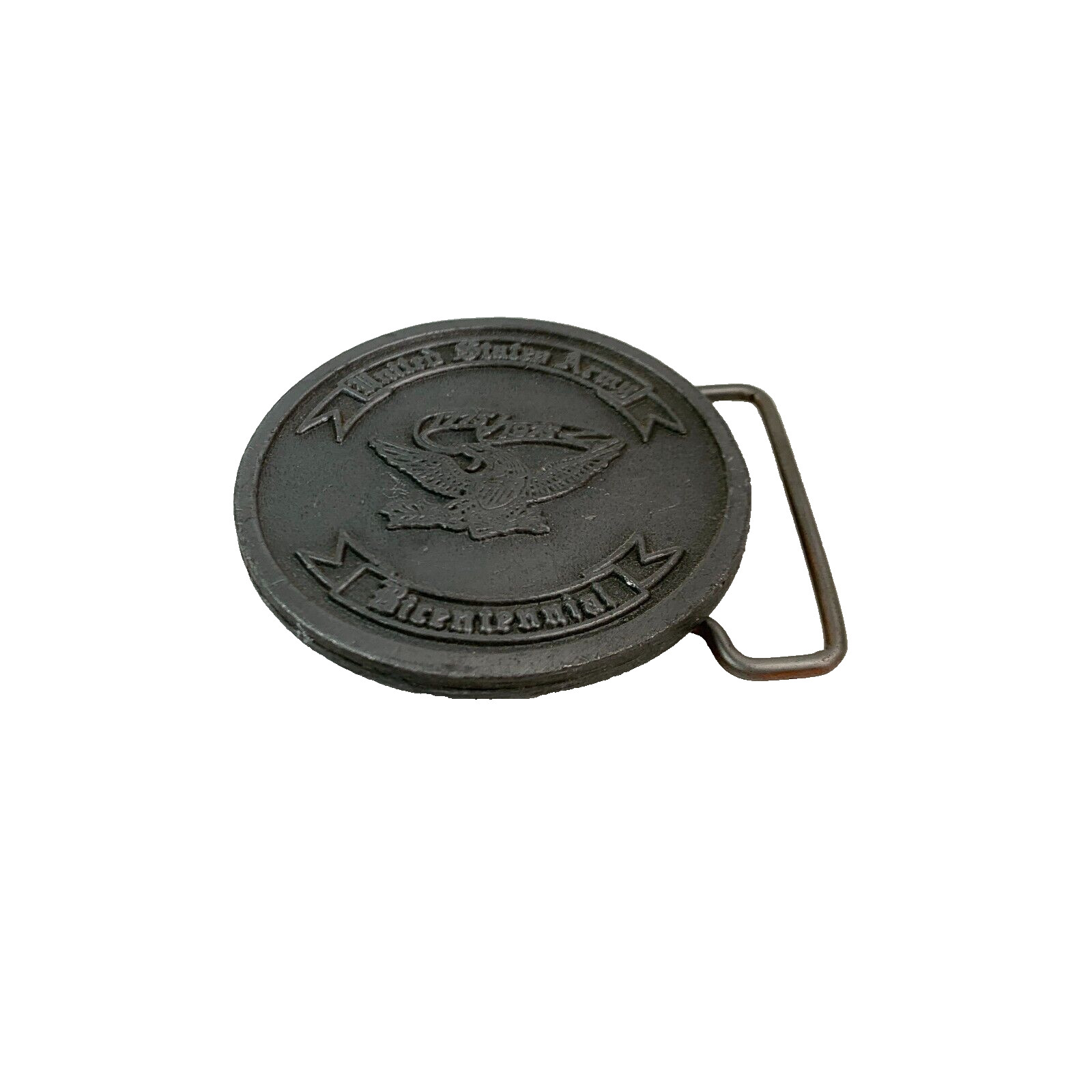 United States Army Bicentennial 1775 1975 Metal Belt Buckle Hit Line USA