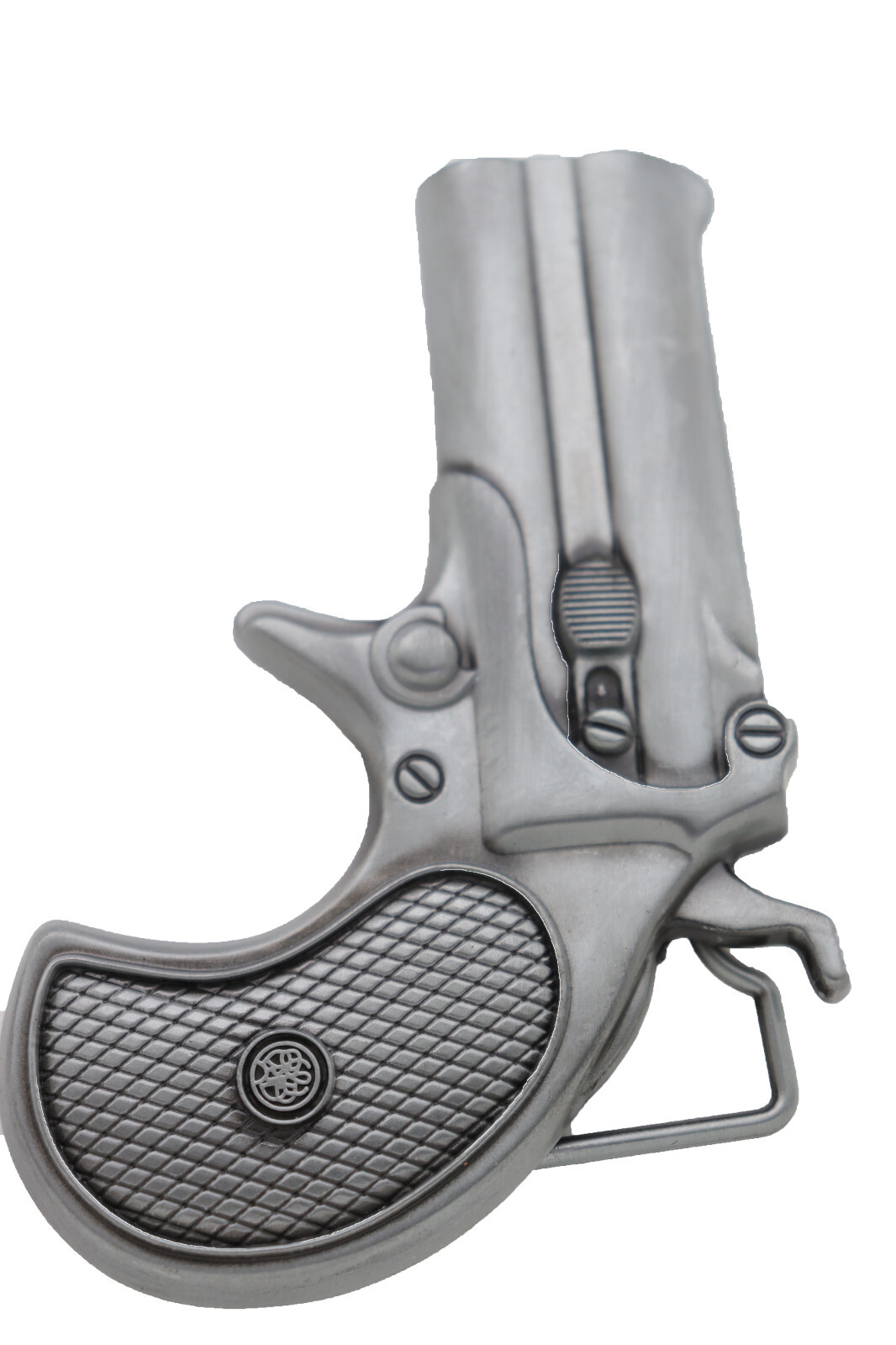 New Men Silver Metal Fashion Belt Buckle Biker Handgun Revolver Gun Army Weapon