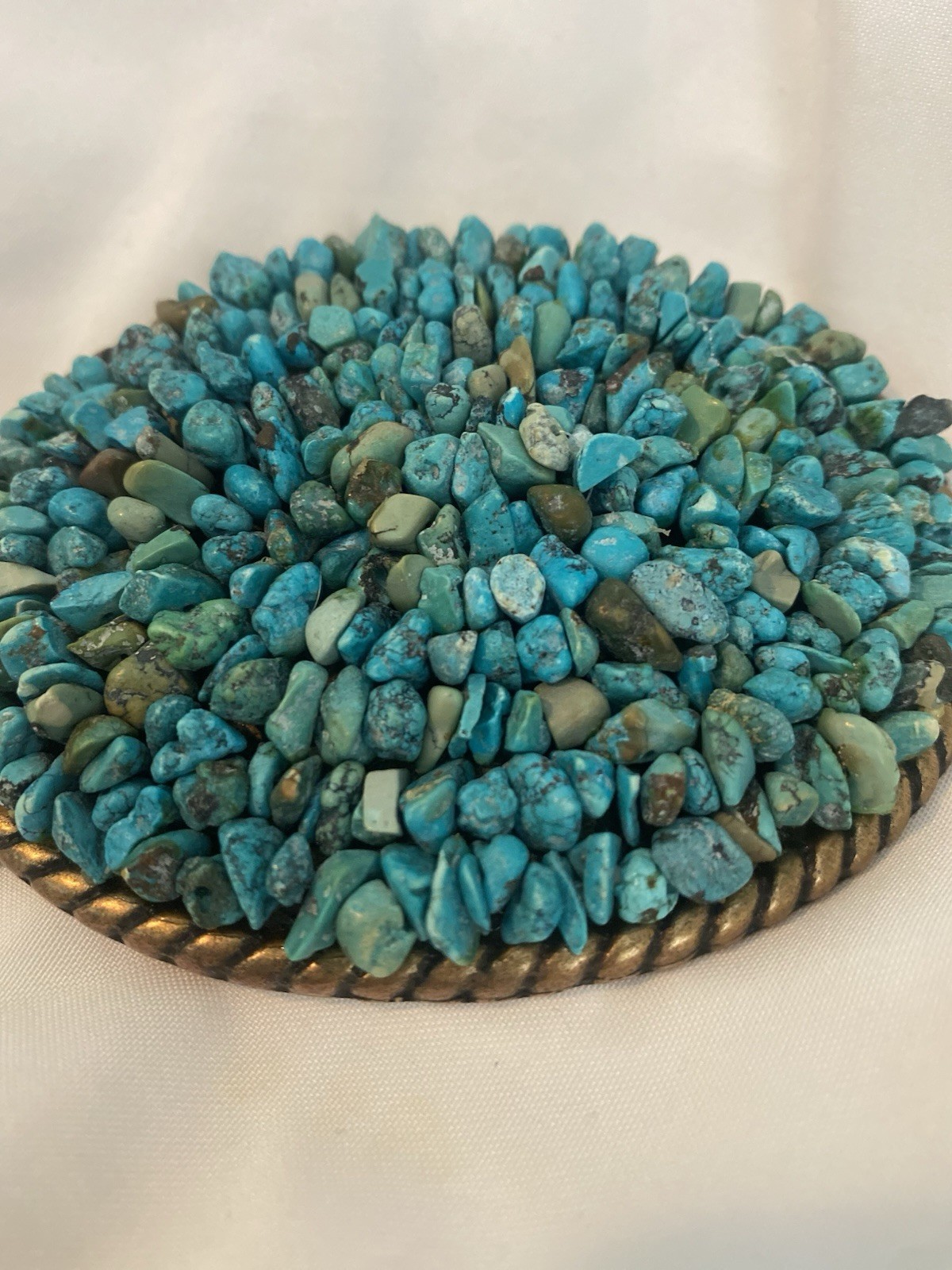 Oval Western Belt Buckle turquoise Stone Inlay Blue Green Bronze Fits 1.5in
