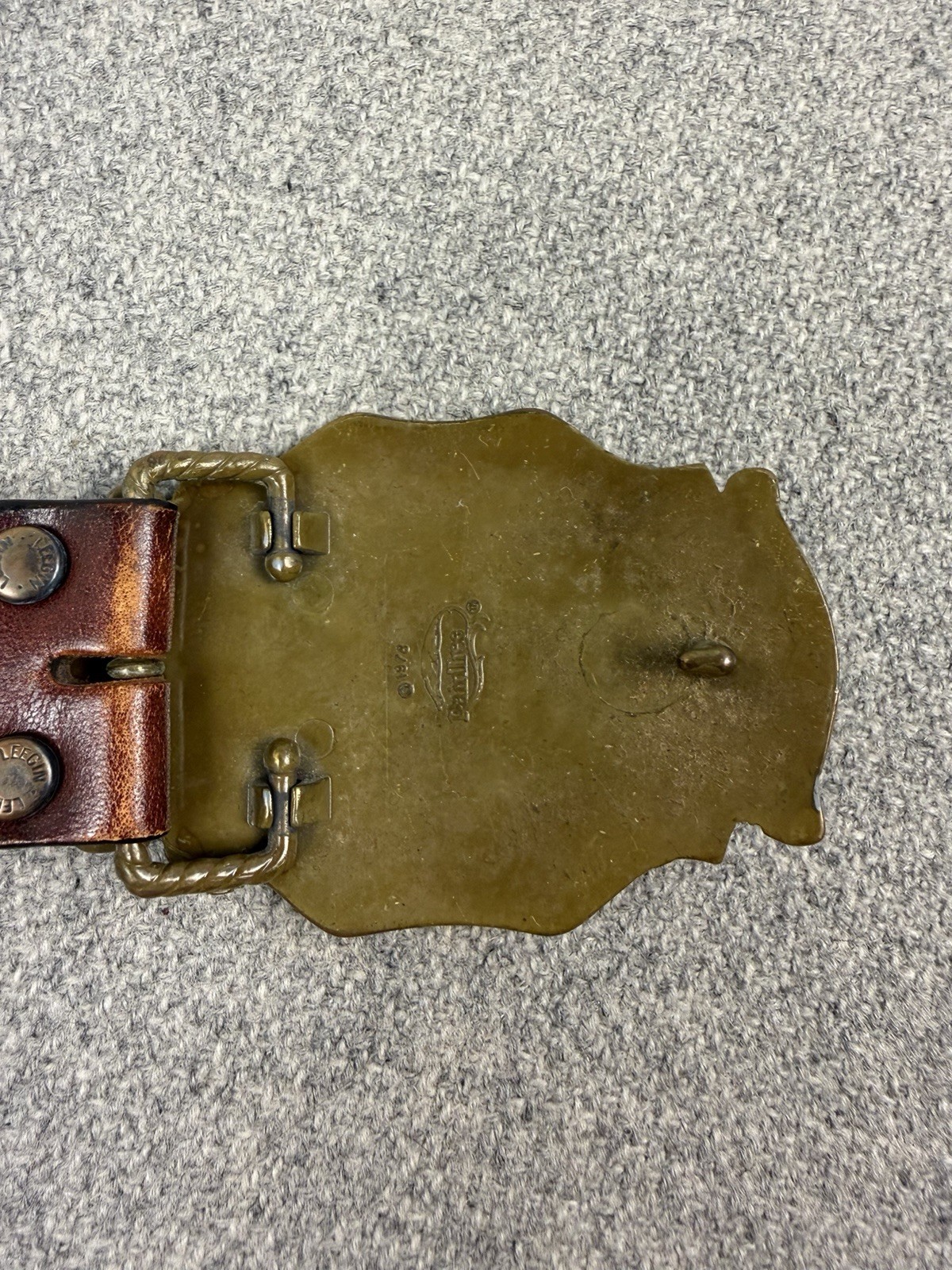 Vintage Budweiser Belt & Buckle Clydesdales King of Beers Leather Embossed 1978