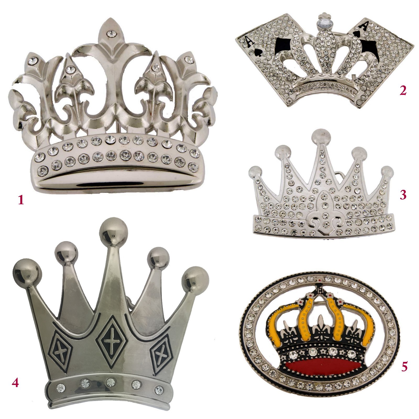 Iced Out Crown Belt Buckle Bling Bride Multicolored Metal Princess Fashion Gift