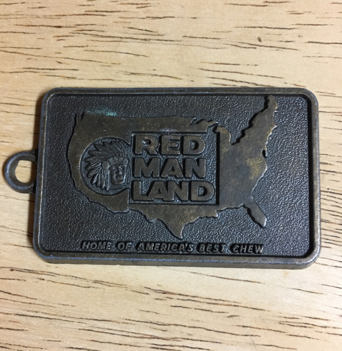 Classic Key Chain ~ RED MAN LAND CHEWING TOBACCO ~ Home of America&rsquo;s Best Chew